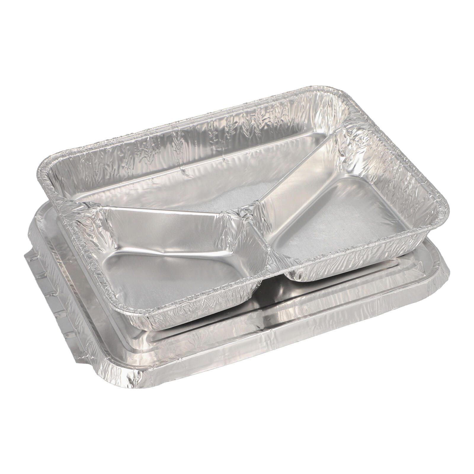 PAPSTAR Barquettes repas avec couvercle 760,0 ml argenté 1 boîte = 50 pièces — lot de 50 pièces