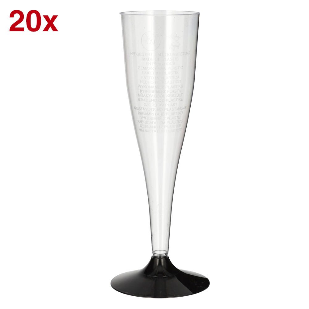 STARPAK Verres à champagne jetables 0,1 l — lot de 20 pièces