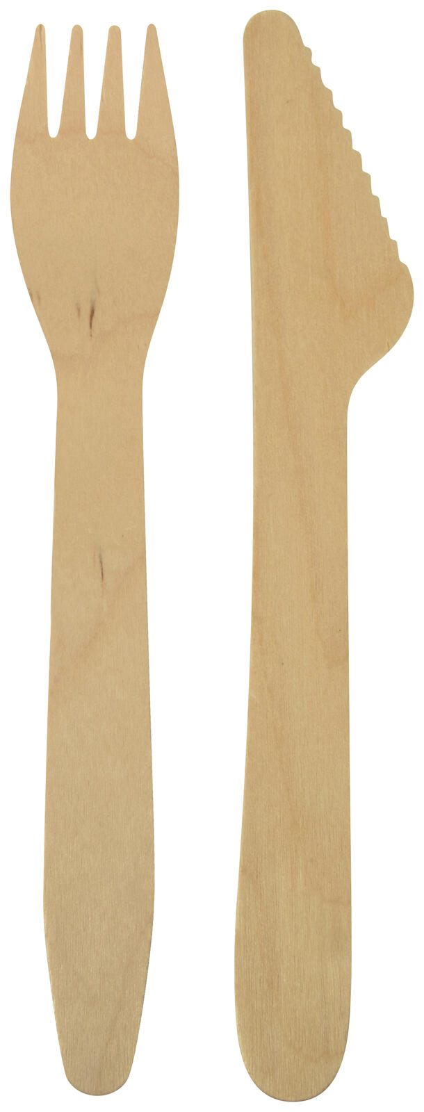 Set de couverts jetables en bois PAPSTAR pure - 1 boîte = 250 sets