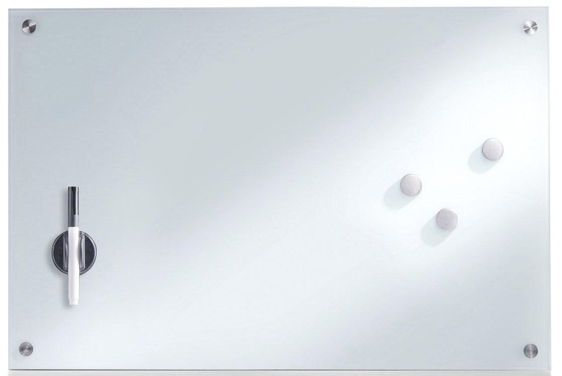 Tableau magnétique en verre Zeller 60,0 x 40,0 cm blanc