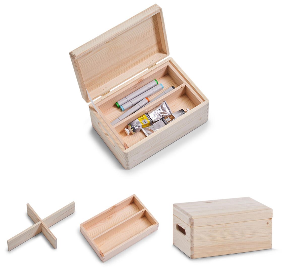 Set de boîtes de rangement Zeller - marron