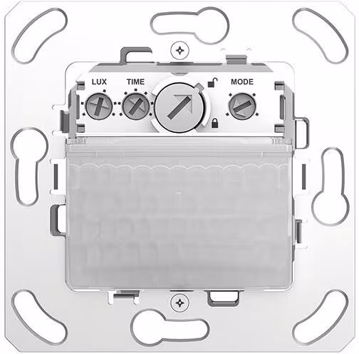 Theben theMura S180-101 B Détecteur de présence PIR encastré mural, 170°, rectangulaire, 14 x 17 m, 1 canal lumière, 1 canal présence pour CVC, sans cadre