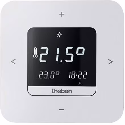 Theben RAMSES 811 top3 Thermostat numérique à horloge, programmes journalier/hebdomadaire, batterie, écran, régulation de température ambiante