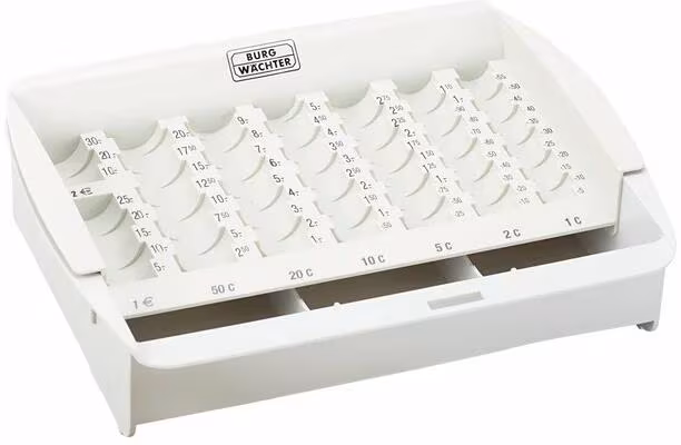 Burg Wächter ZE 300 EURO Insert de comptage d'argent, plastique, gris (24670)