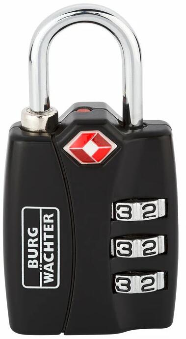 Burg Wächter TSA 78 30 SB Cadenas à code numérique avec indicateur, zamac, noir (32991)