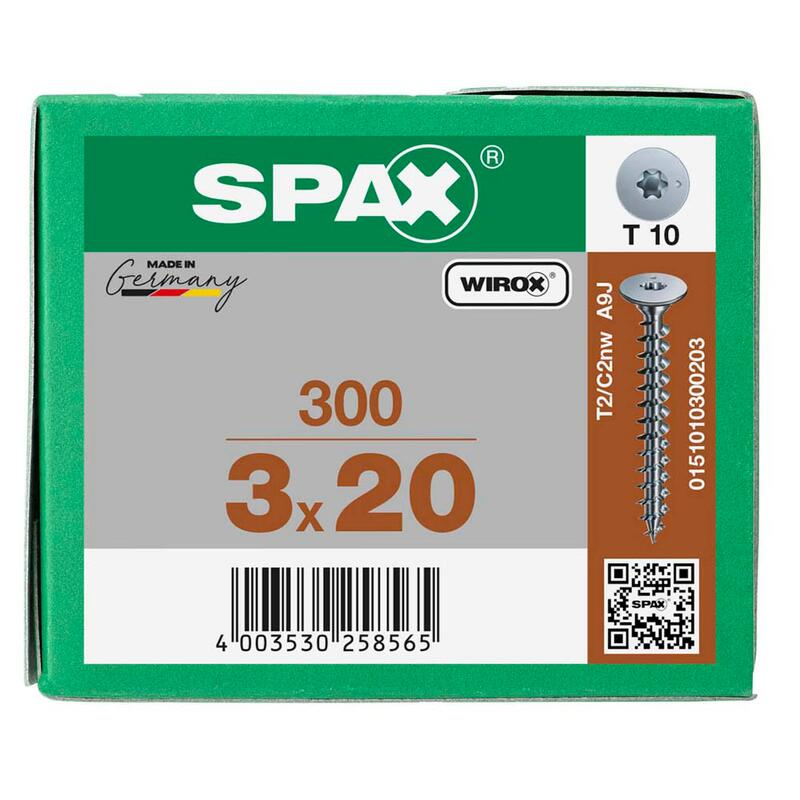 SPAX® vis à contreplaqué T10 3x20 mm 300 pcs. — lot de 300 pièces