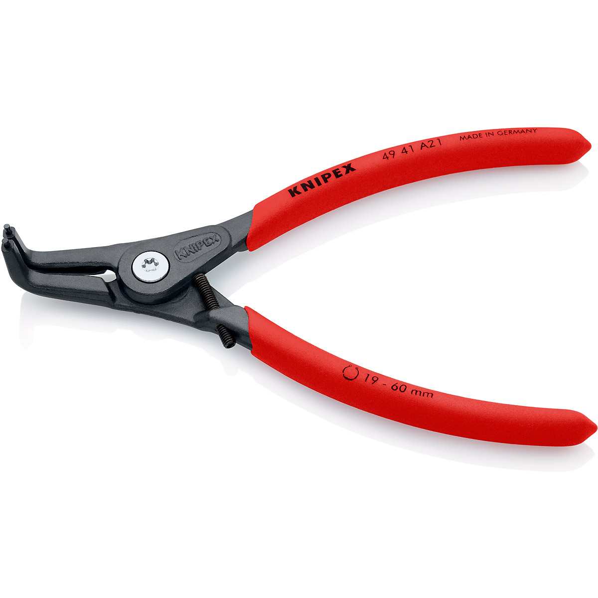 KNIPEX Pince de sécurité pour anneaux élastiques coudée