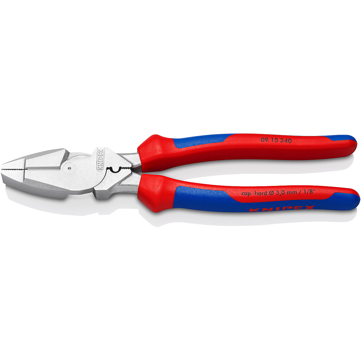 KNIPEX Pince combinée Lineman's Pliers chromée avec aide à l'insertion de câble