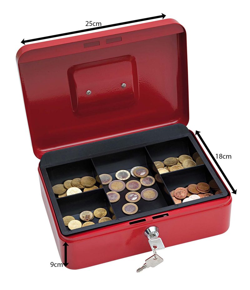 Cassette à monnaie WEDO taille 3 rouge