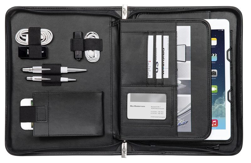 Organisateur de tablette WEDO Elegance noir pour tablettes jusqu'à 26,67 cm (10,5")