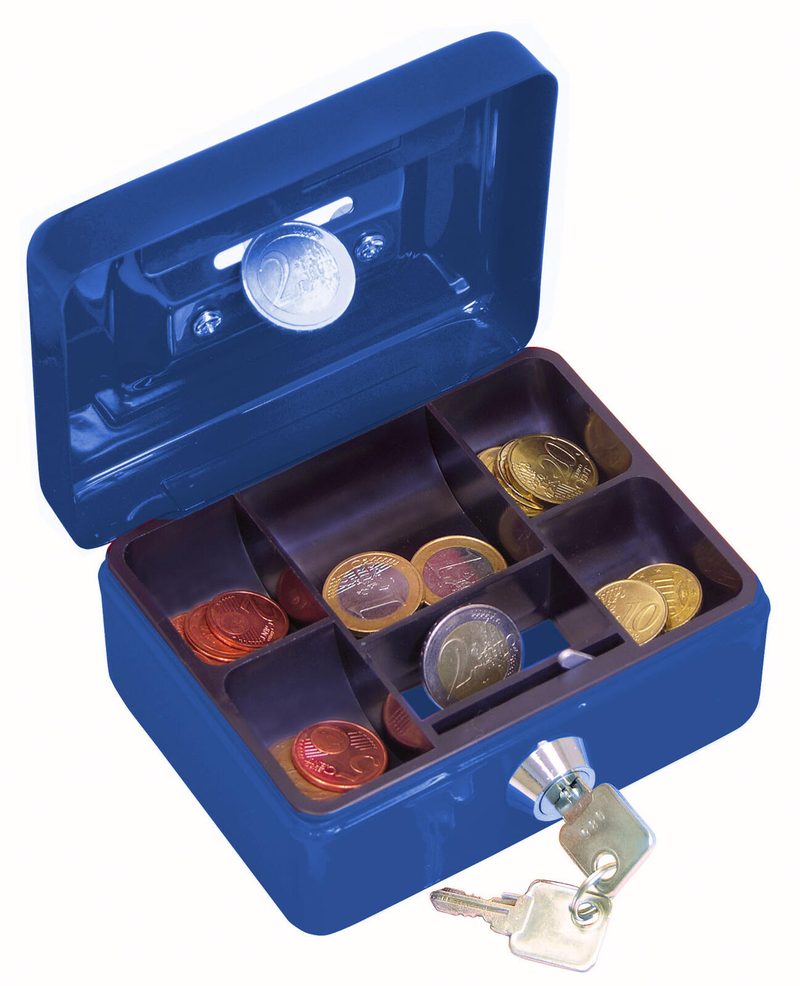 Cassette à monnaie WEDO taille 0 bleue