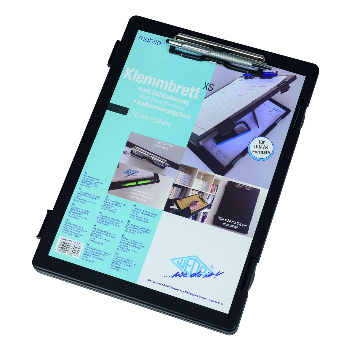 WEDO Porte-documents DIN A4 noir