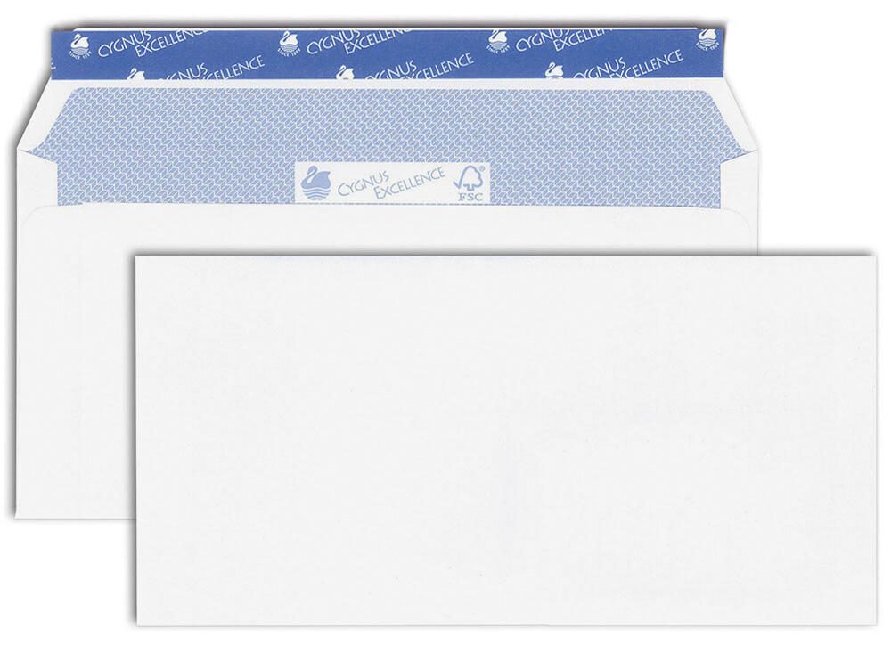MAILmedia Enveloppes DIN long+ sans fenêtre auto-collantes 1 boîte = 500 pièces — lot de 500 pièces