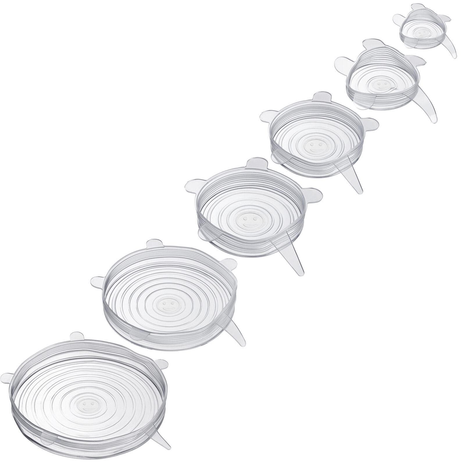 WESTMARK Set de couvercles de conservation en silicone rond transparent (1 pack = 6 pièces) — lot de 6 pièces