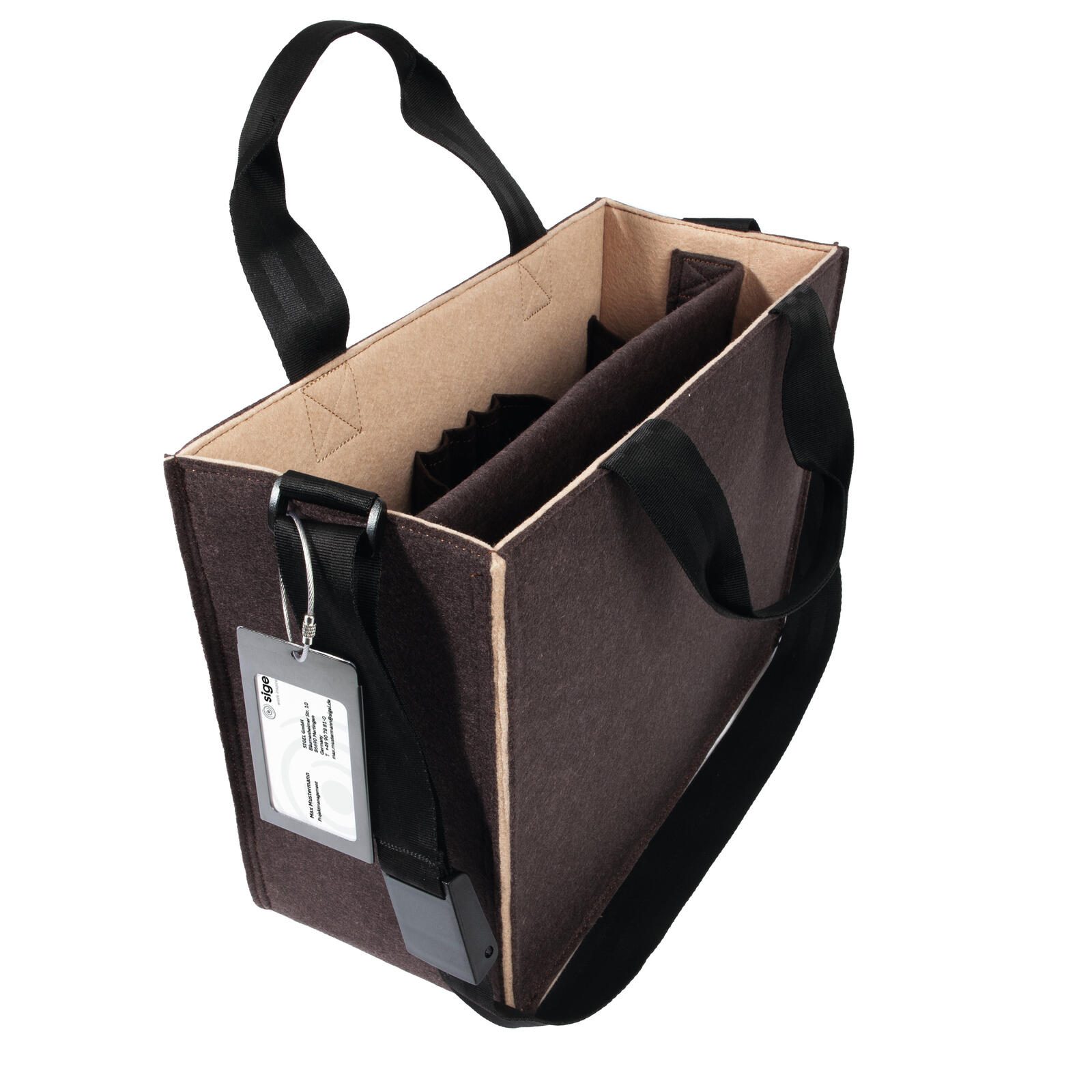 SIGEL Sacoche pour ordinateur portable Bicolor marron, beige 15,0 kg, jusqu'à 39,1 cm (15,4 pouces)