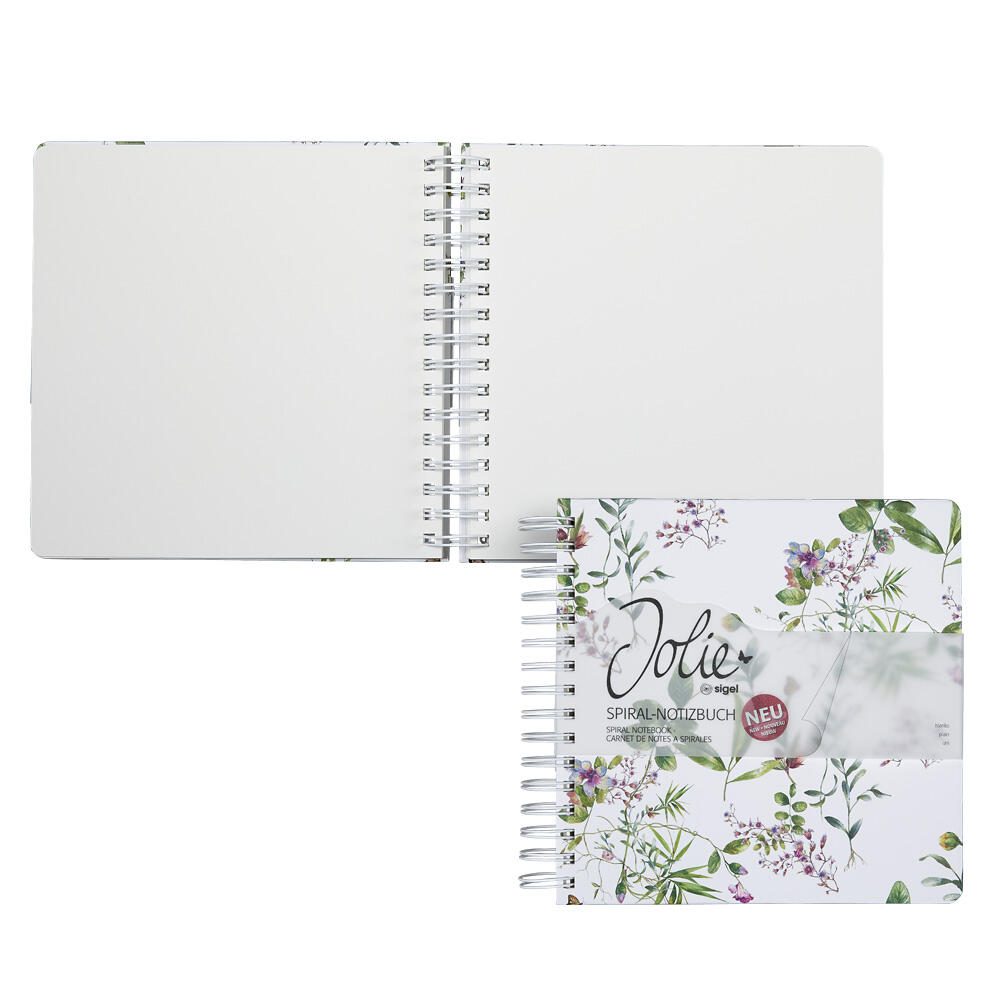 Cahier à spirale Jolie® SIGEL format environ DIN A5 blanc, 240 pages