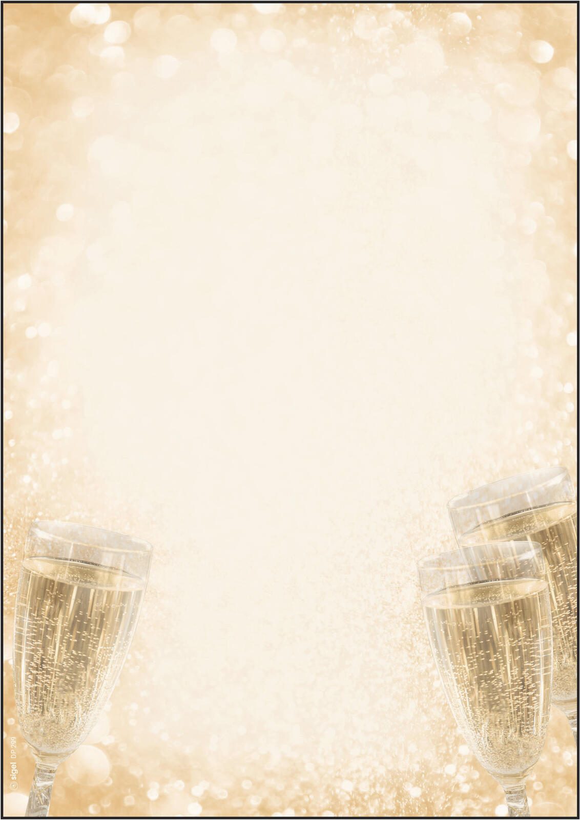 Papier à motifs SIGEL Champagne format DIN A4 90 g/m² - 1 paquet = 100 feuilles