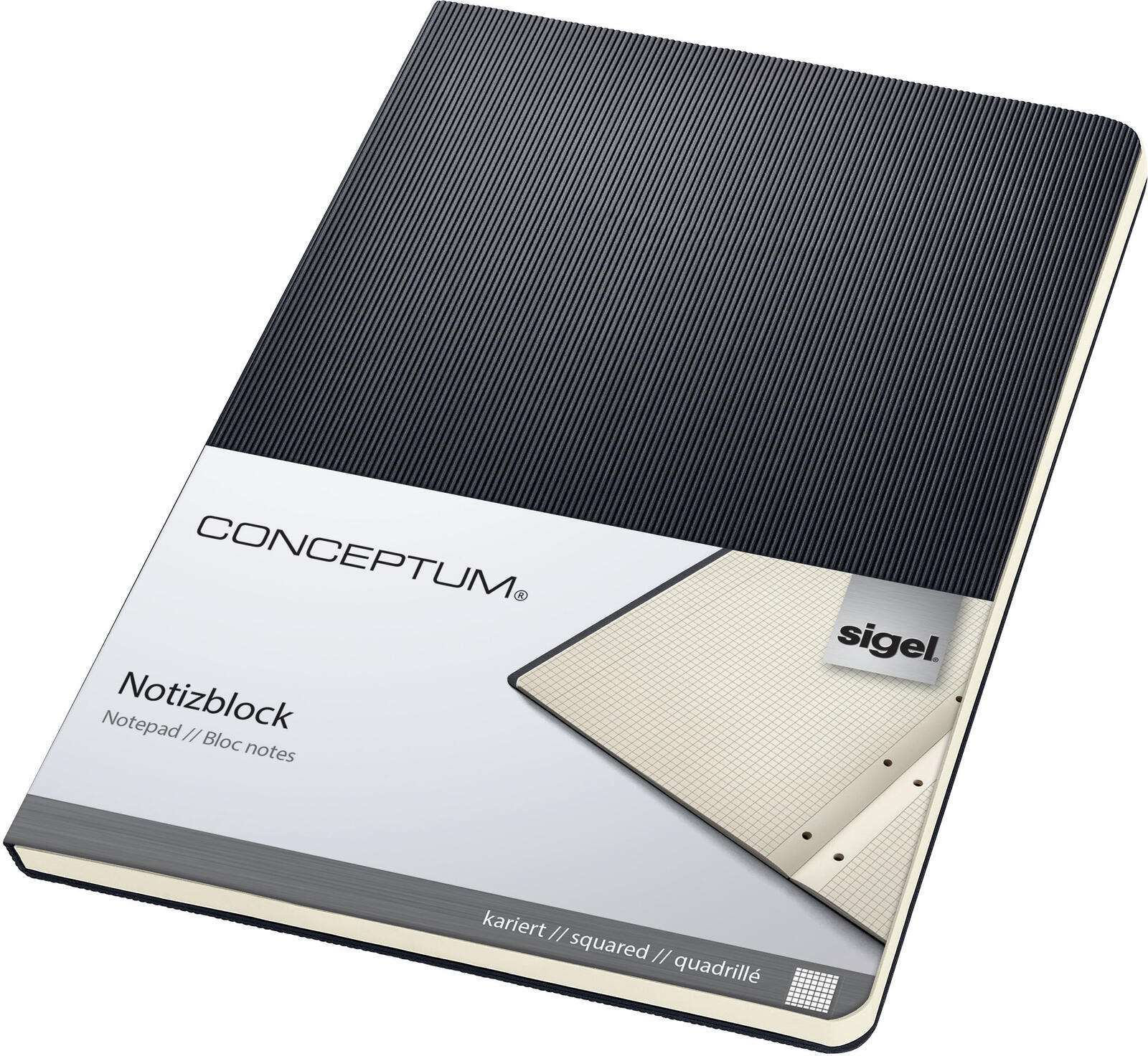 Bloc-notes SIGEL Conceptum C0802 couverture rigide A5 quadrillé 80 g