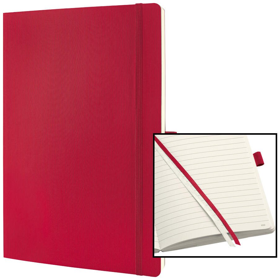 Cahier SIGEL Conceptum® (format DIN A4, ligné, rouge), 194 pages