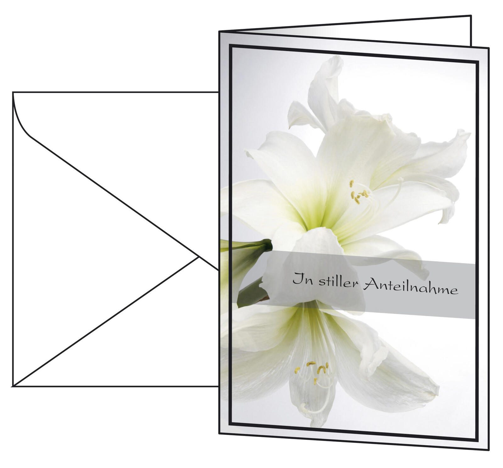 Cartes de condoléances SIGEL Amaryllis blanche DIN A6 1 pack = 10 pièces — lot de 10 pièces