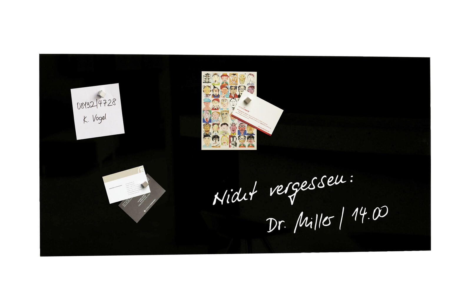 Tableau magnétique en verre SIGEL artverum® 91,0 x 46,0 cm noir