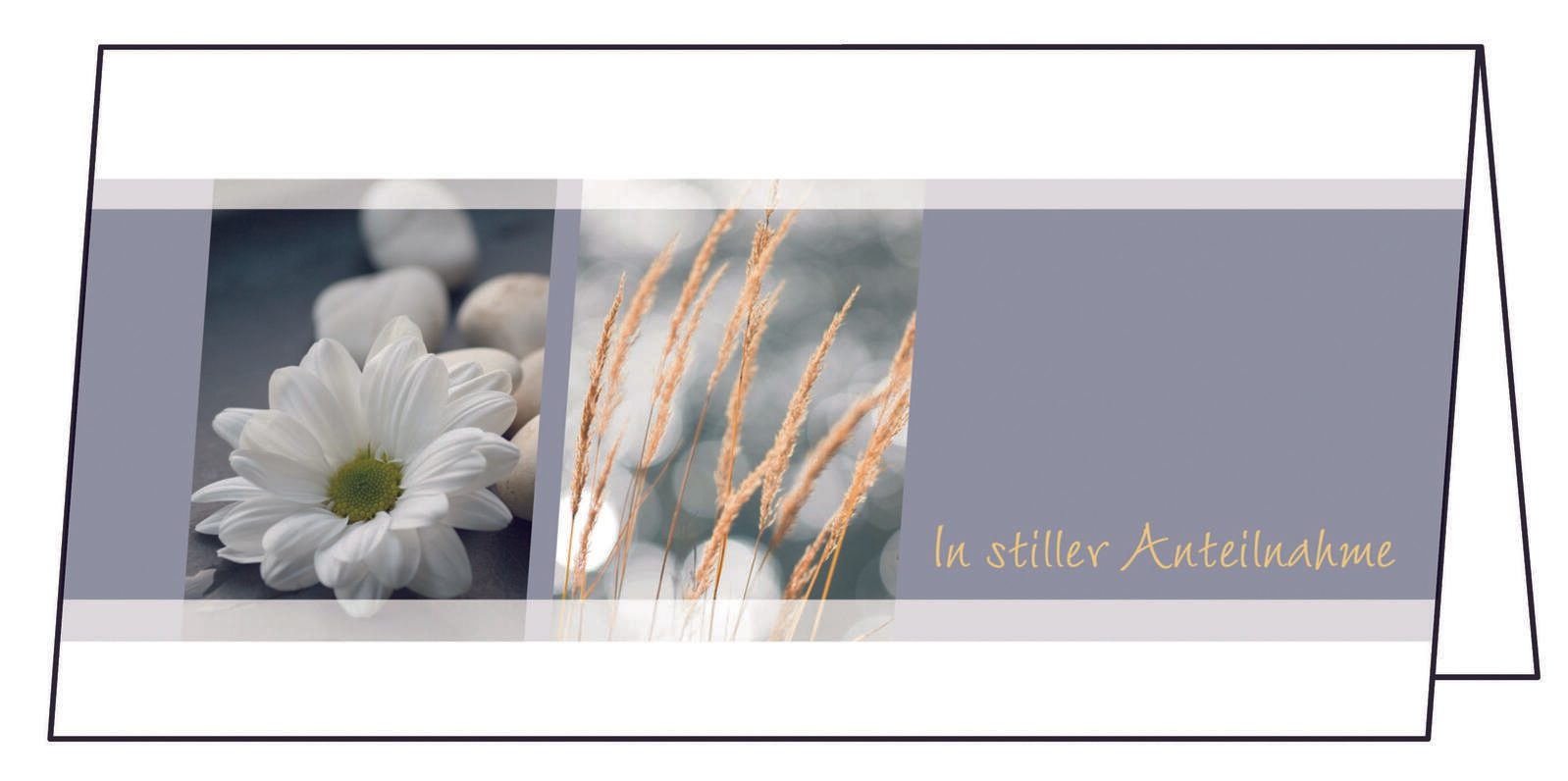 Cartes de condoléances SIGEL Margerite DIN long 1 paquet = 10 pièces — lot de 10 pièces