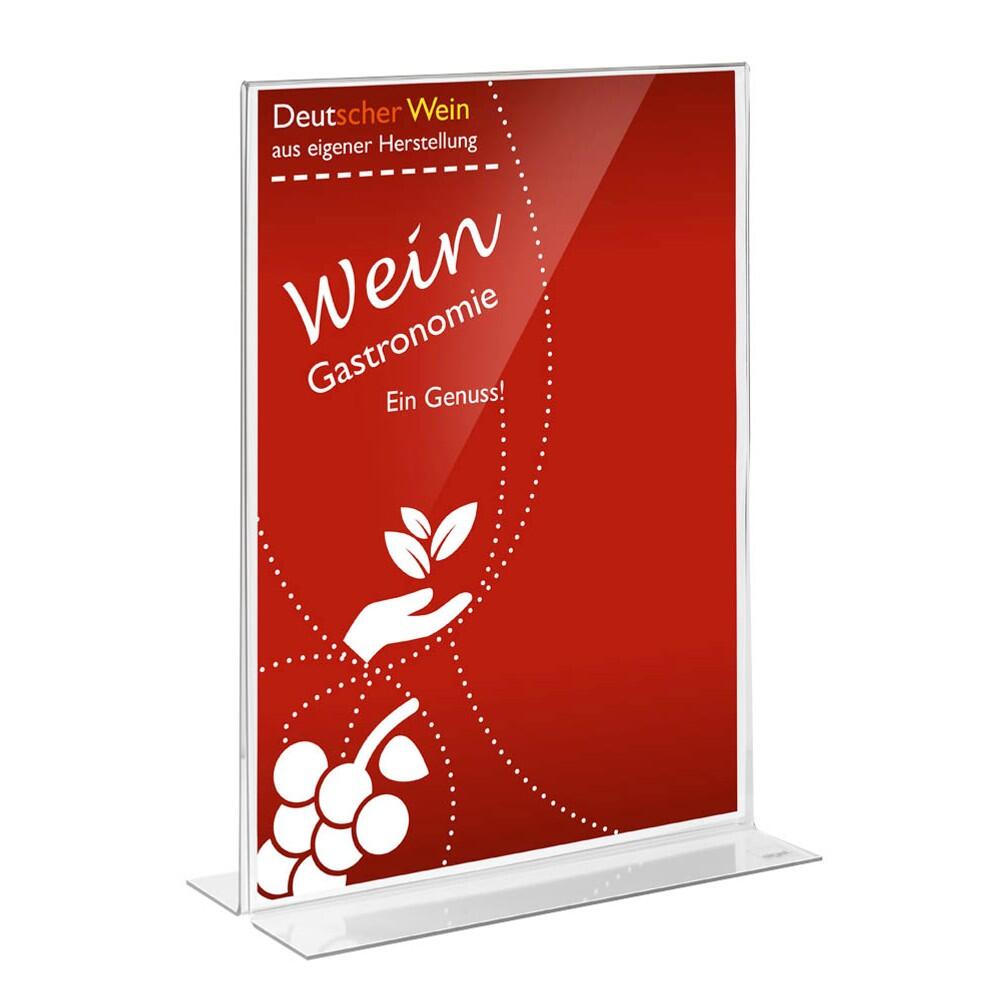 Sigel Support de table en acrylique droit - DIN A4