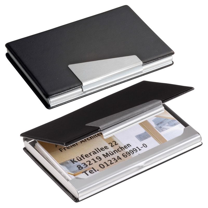 Étui pour cartes de visite SIGEL 95 x 12 x 65 mm noir