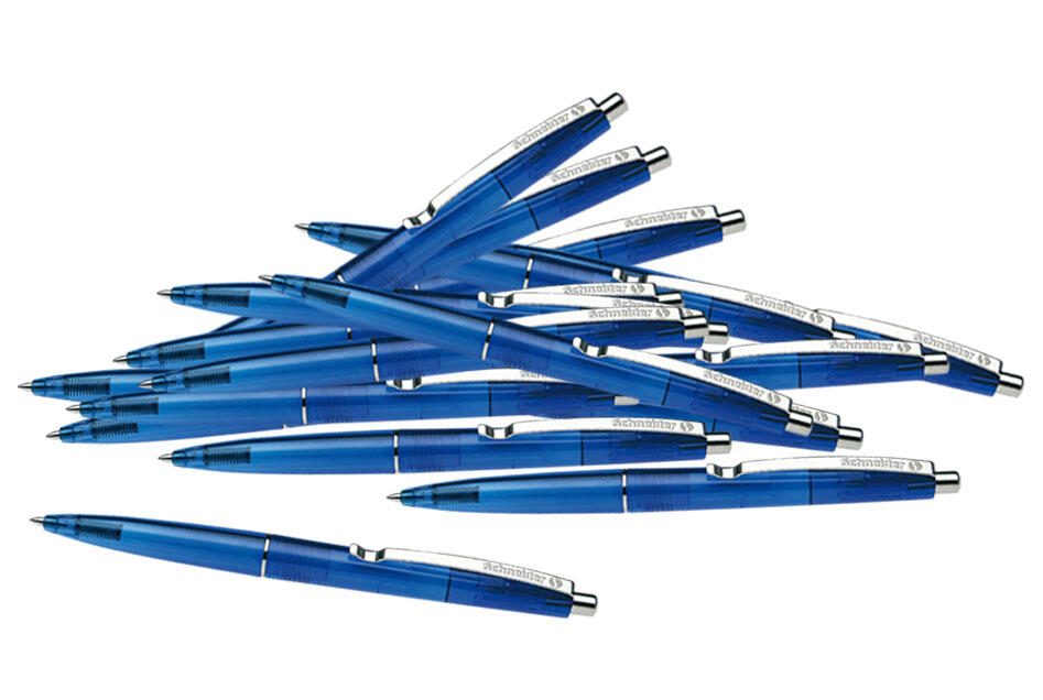 Stylo à bille Schneider K20 - Icy Colours bleu 0,6 mm, couleur d'écriture : bleu 1 boîte = 20 unités — lot de 20 pièces