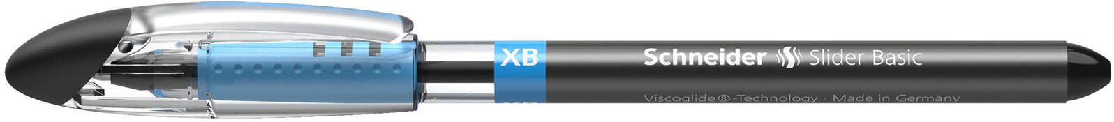 Schneider Slider Basic XB Stylo à bille 0,7 mm noir 1 boîte = 10 pièces — lot de 10 pièces