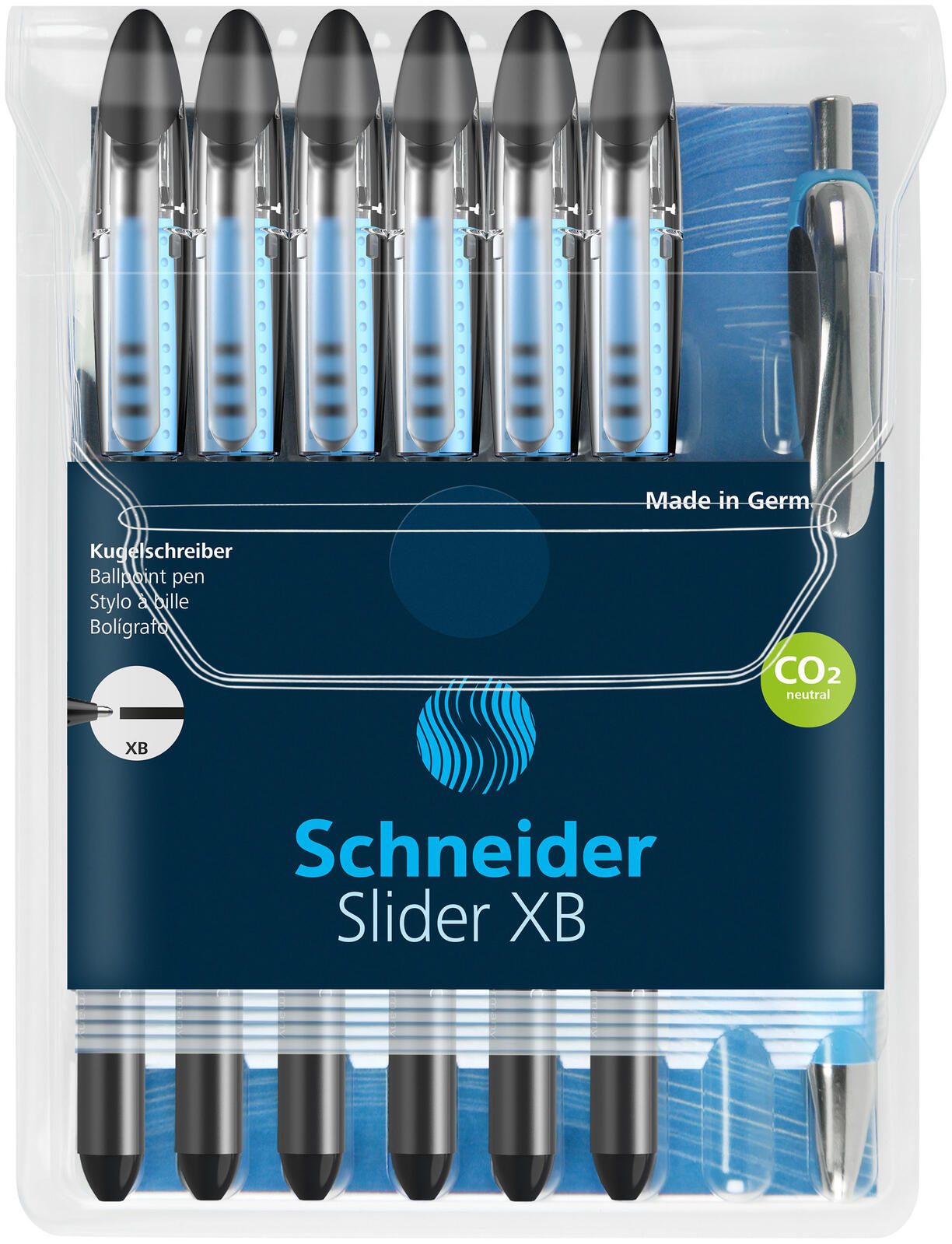 Schneider Stylo à bille Slider XB 50-151276 noir 6 pièces/boîte