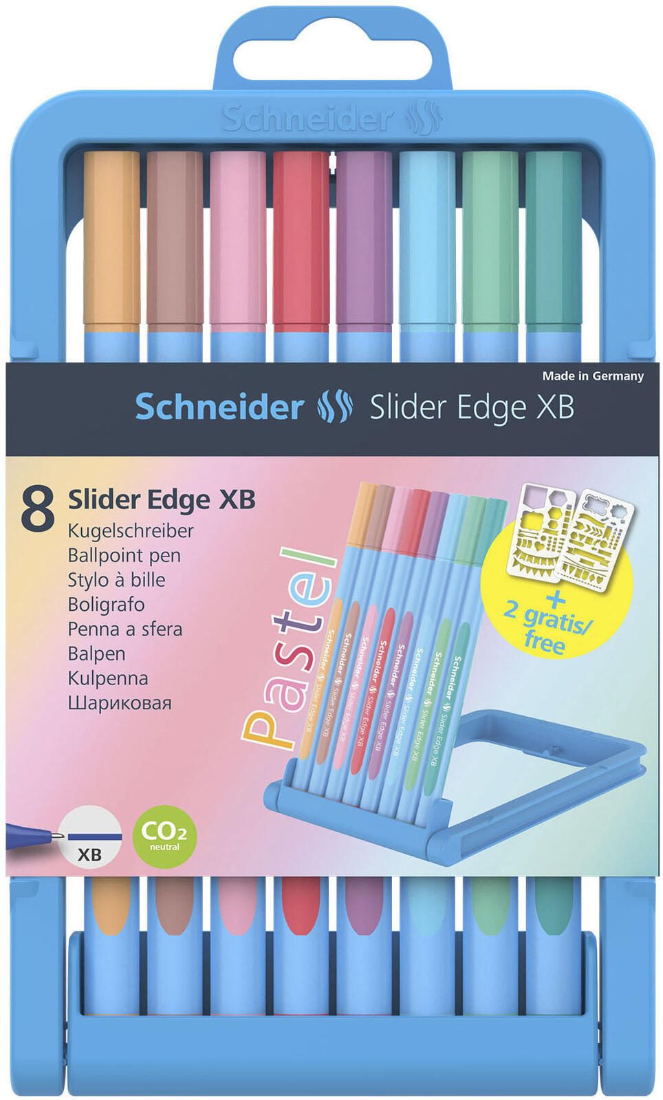 Schneider Stylo à bille 0,75 mm multicolore 1 coffret = 8 pièces — lot de 8 pièces