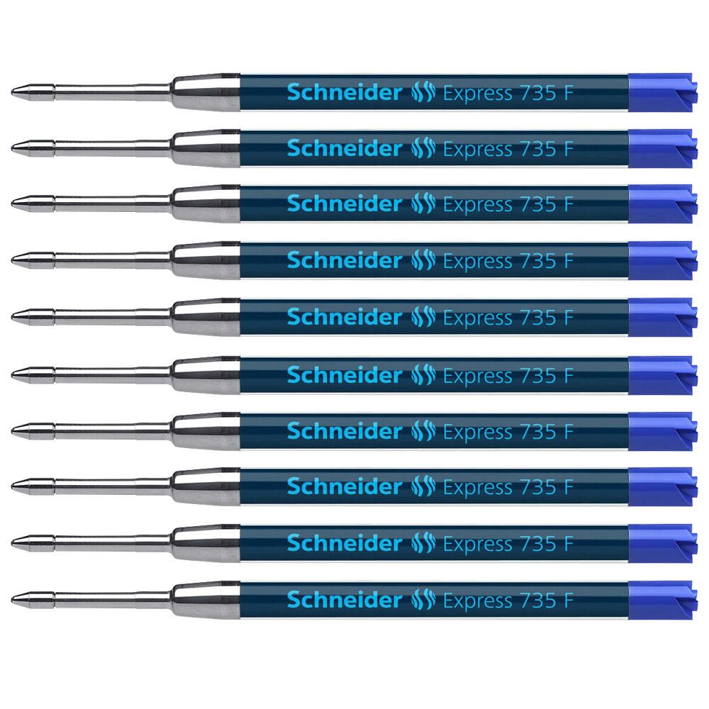 Schneider Mines pour stylo à bille Express 735 0,4 mm Bleu - 1 boîte = 10 pièces — lot de 10 pièces