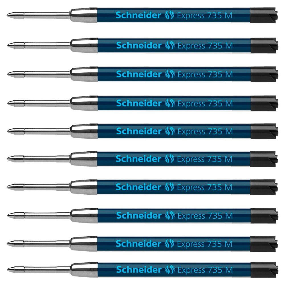 Schneider Mines pour stylo à bille Express 735 0,5 mm Noir - 1 boîte = 10 pièces — lot de 10 pièces