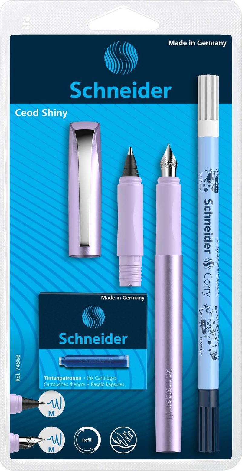 Trousse d'écriture Schneider Ceod Shiny lilas