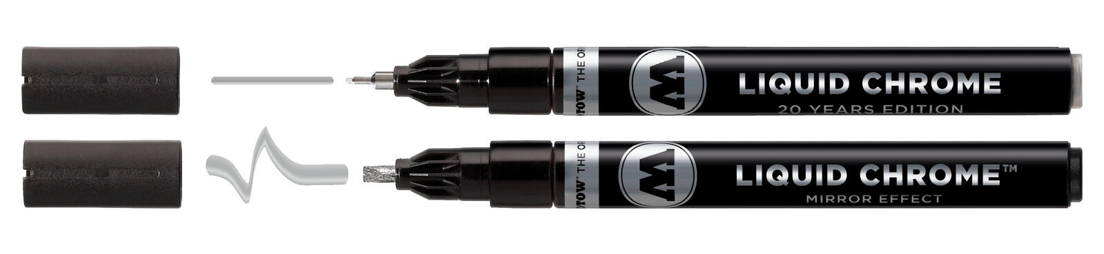 MOLOTOW Liquid Chrome Acrylstifte 1.0 - 3.0 mm Chrom