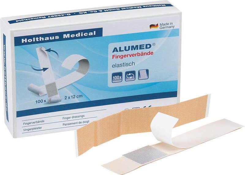 Pansement pour doigts Holthaus Medical Alumed 2 cm x 12 cm 1 boîte = 100 pièces — lot de 100 pièces