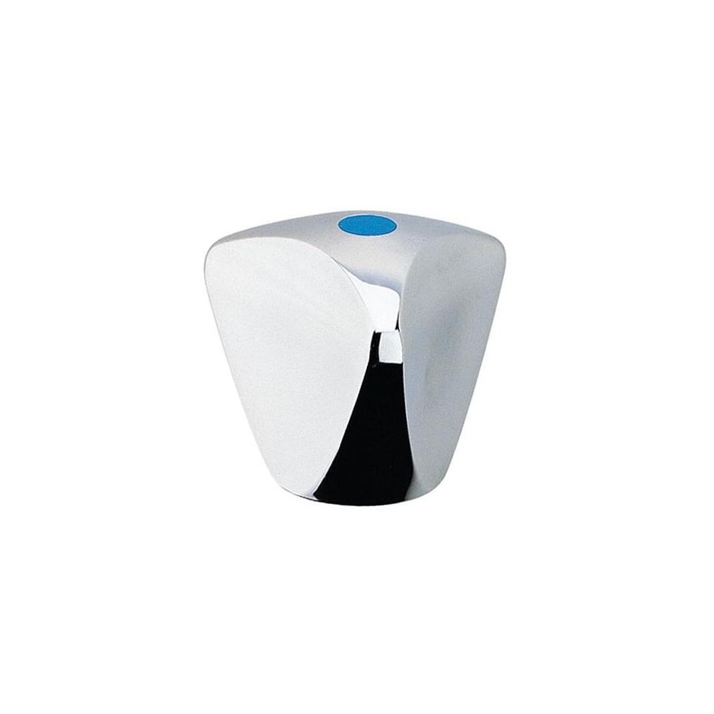 Grohe Poignée Trecorn-de-luxe pour robinetterie à deux poignées, Marquage Bleu, 1/2", Chromé, 08016000