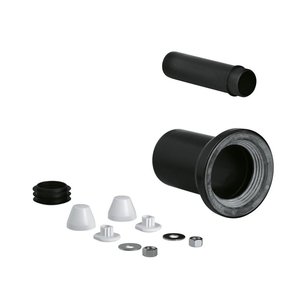 Grohe Garniture d'arrivée et d'évacuation WC noir pour WC suspendu Manchon d'évacuation Ø 90 mm, 37311K00