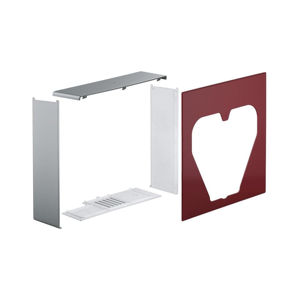 Grohe Panneaux pour Sensia IGS, boîtier finition chrome mat, façade blanc alpin/rouge, 14911LD0