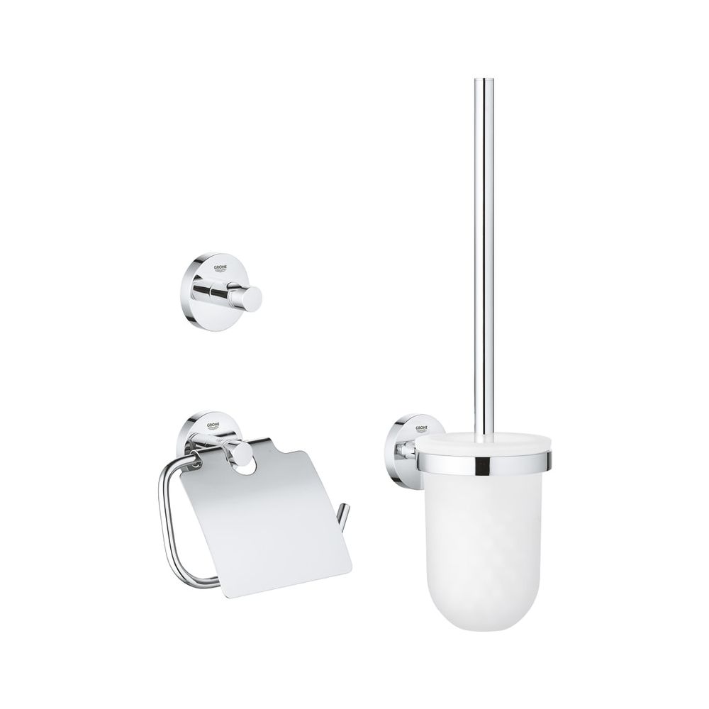 Kit WC Grohe Essentials 3 en 1, chromé, 40407001