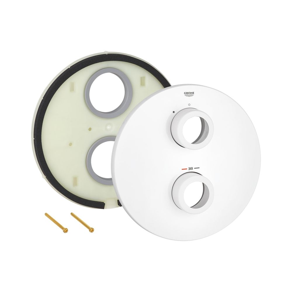 Rosette Grohe pour thermostats, longueur 210 mm, Moon White, 47809LS0