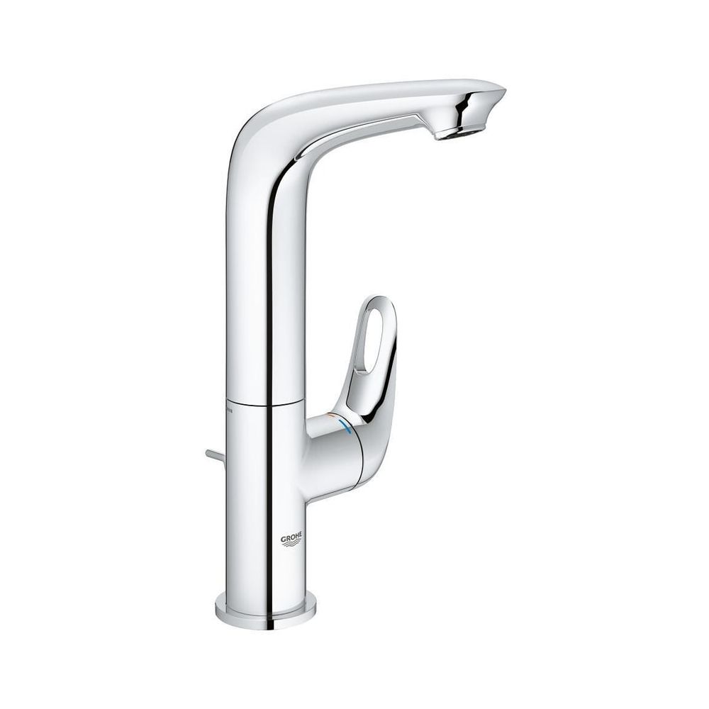 Grohe Eurostyle Mitigeur monocommande pour lavabo, taille L, pivotant, avec évacuation par tige de traction, chromé, 23569003