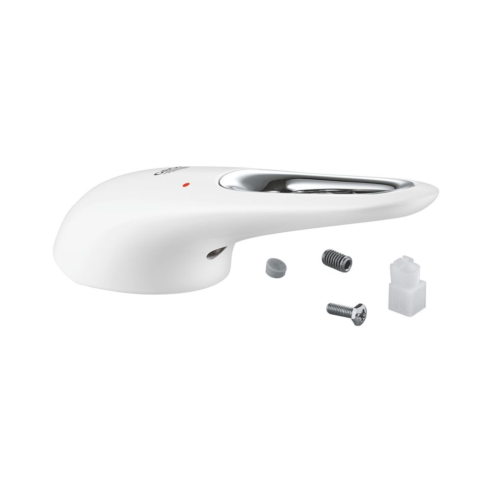 Grohe Levier, poignée métallique ouverte pour robinetterie monocommande de lavabo et bidet, diamètre nominal 15, Moon White, 46938LS0