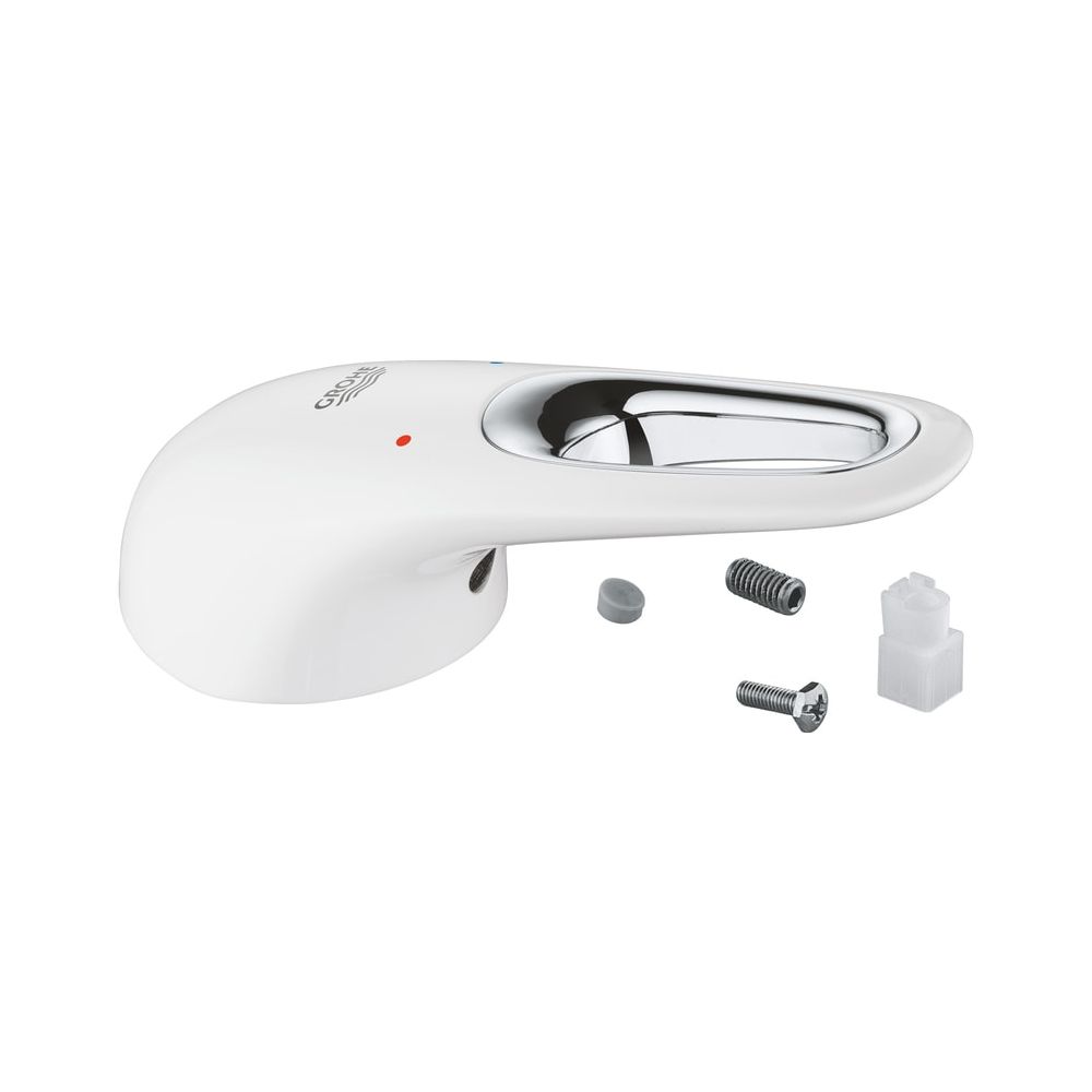 Levier métallique ouvert pour mitigeur monocommande de douche 1/2", cartouche 35 mm, Moon White, 46940LS0