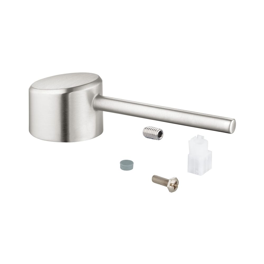 Grohe Levier pour cartouche 28 mm pour mitigeur de lavabo Concetto avec pommeau extractible SpeedClean Profi, métal, Supersteel