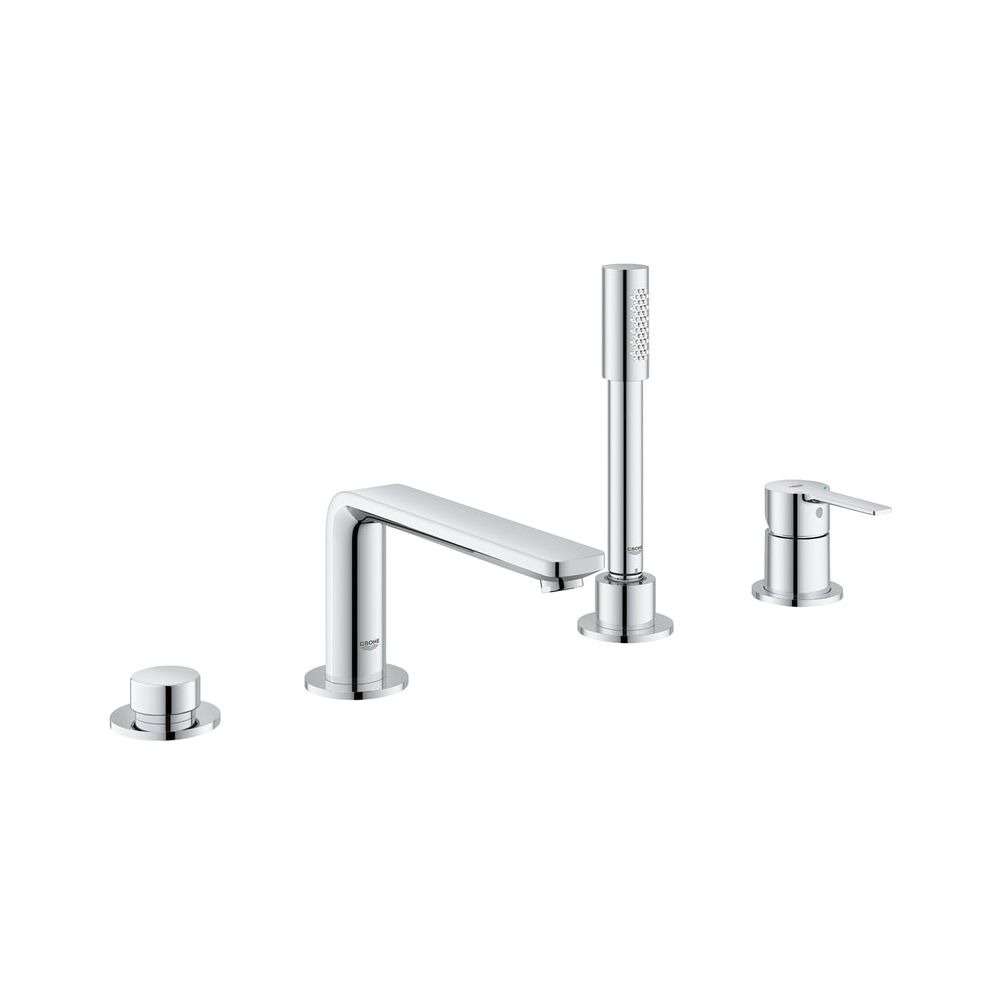 Grohe Lineare Combinaison robinetterie 4 trous monocommande pour baignoire, chromé, 19577001
