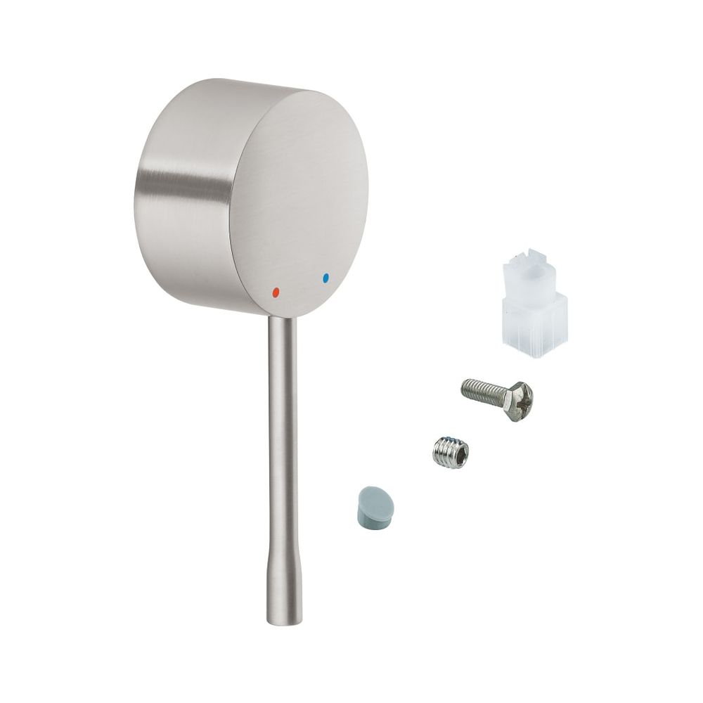Levier Grohe pour batterie de lavabo Essence à deux trous, montage mural, pour cartouche 35 mm, métal, Supersteel, 46916DC0