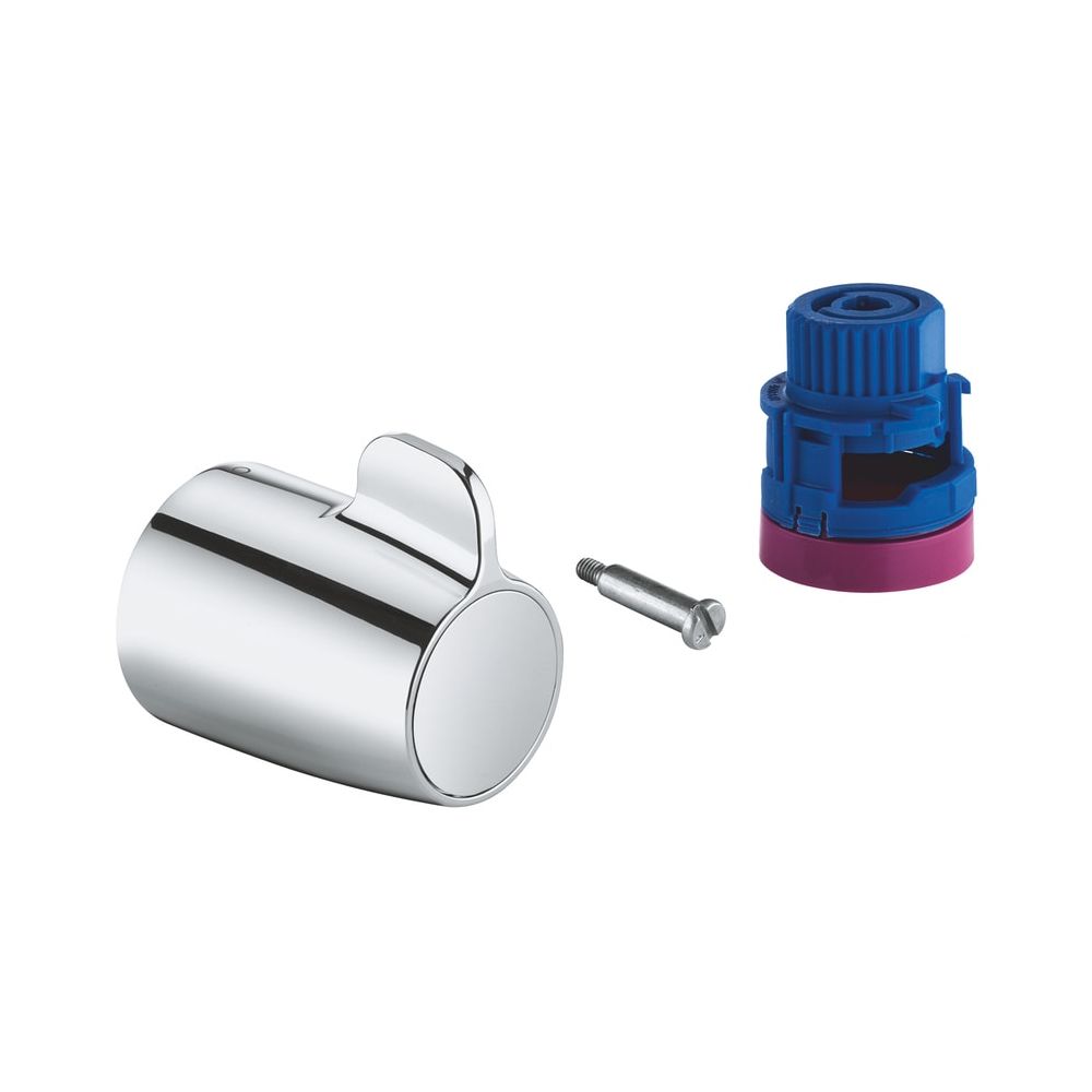 Poignée d'arrêt Aquadimmer Grohe pour thermostat de bain Grohtherm Special avec Aquadimmer, chromée, 49009000