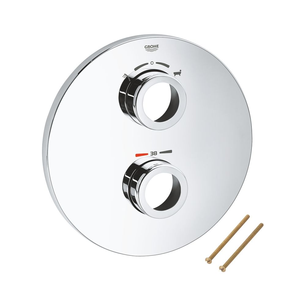 Rosace Grohe pour kit de montage prêt à poser du mitigeur thermostatique Grohtherm Special pour baignoire, chromé, 49012000
